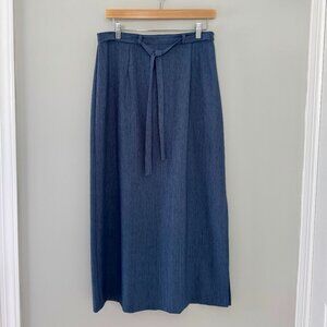 Inclinations Blue Chambray Skirt (12)